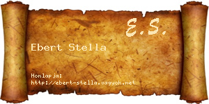 Ebert Stella névjegykártya